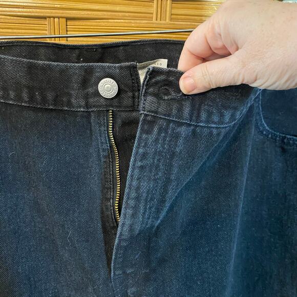 Vintage Levi’s 577 Stovepipe Loose Fit Jeans Black USA Made Women’s plus size 24 - Picture 7 of 8